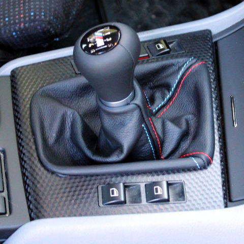 e46 leather manual shift knob